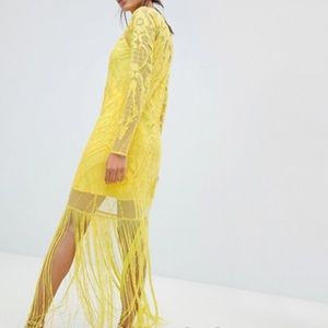 Fringe maxi dress